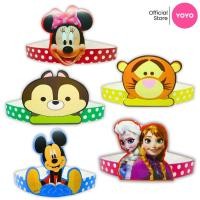 ราคา 10 ชิ้น Polka Dot มงกุฎวันเกิดหมวกวงกลมตัวอักษรน่ารัก Mickey Minnie Frozen Hello Kitty Superman Cars Winnie the Pooh Angry Bird (40575836423)