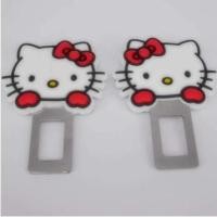 ราคา หัวเสียบเข็มขัดนิรภัยเพื่อตัดเสียงเตือนแบบยาง KITTY ขาว (แพคคู่) #2068 (2493803382)
