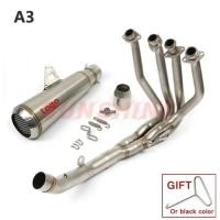 ราคา 51mm Full Systems Exhaust Motorcycle Escape Moto Motorcross Front Pipe Slip on For Kawasaki Z800 Z (24248008716)