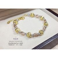 ราคา สร้อยข้อมือเงินแท้92.5% ชุบ 3 กษัตริย์ งานร้อยเม็ดเงินอิตาลี ชุบทองแท้หนา 1 ไมครอน : TH0286 (7417039112)