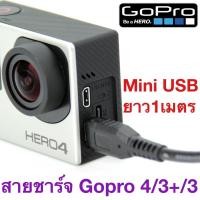 ราคา สายชาร์จ GoPro 4/3+/3/ USB Cable Charging สายชาร์จ Mini Usb สำหรับ โกโปร 4 / 3+ / ยาว 1.0 m (22407289424)