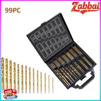 ราคา Zabbai ฟรีกล่องเหล็ก ชุดดอกเจาะ ชุดดอกสว่าน 99ชิ้น(มิล) ขนาด1.5-10MM ชุบไทเทเนี่ยม ดอกเจาะ ดอกสว่าน เจาะไม้ ไฮสปีด (55457956016)