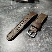 ราคา สายนาฬิกาหนังแท้ (ฟุลเกน) สีน้ำตาล ด้ายแว็กซ์ สีน้ำตาล ซับใช้ หนังฟอกฝาดอิตาลี สีแทน Leather Straps / Watch Straps (29924750595)