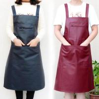 ราคา หนังหนาผ้ากันเปื้อนกันน้ำห้องครัวหนังนิ่มหลวมหนังเอี๊ยมหญิงทำงานน้ำพิเศษPUผ้ากันเปื้อนหนัง (24494249695)