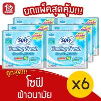 ราคา [แพ็ค 6 ห่อ] Sofy โซฟี คูลลิ่ง เฟรซ ซูเปอร์สลิม 0.1 มีปีก 25 ซม. 7ชิ้น 8851111116027 (10374480101)