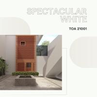 ราคา TOA สีทาบ้าน เฉดสี 21001 Supermatex 9ลิตร (กึ่งเงา) สีทาภายนอก สีทาภายใน (22972999082)