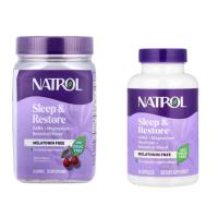 ราคา พร้อมส่ง Natrol Sleep&Restore gummies cherry 60gummies and 60 capsules กัมมี่ผ่อนคลาย รสเชอร์รี่ (41811654254)