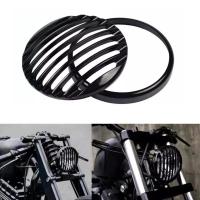 ราคา 2 Pcs Motorcycle Headlight Cover Front Grill Cover For Triumph Bonneville Bobber Black 2017-2024 (44552499124)