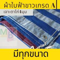 ราคา ผ้าใบกันฝน กันแดด 2x2 2x3 3x3 3x4 ก่อสร้าง คลุมของ บลูชีท อเนกประสงค์ กันน้ำ กันฝุ่น ผ้าใบขาวฟ้า (8764042354)