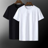 ราคา เสื้อยืดคอกลมแขนสั้น เสื้อยืดสีล้วน（สีดำ สีขาว）รุ่น (25209683468)