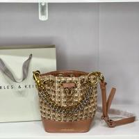 ราคา Drawstring Bucket Bag Tweed Chunky Chain Tweed Bucket Bag (55157585626)