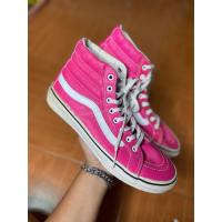 ราคา Vans หนังสีชมพู ไซร้ 39/25 มือสองของแท้ (40062147856)