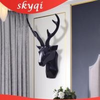 ราคา 3D กวางหัวรูปปั้นประติมากรรมตกแต่งสัตว์เรซิ่นหุ่น Home Wall (45206557534)