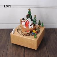 ราคา [Lstjj] กล่องดนตรีไม้ รูปรถไฟ Merry Christmas พร้อมเพลงหมุนได้ ของขวัญคริสต์มาส สําหรับเด็ก (21785150431)
