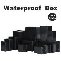 ราคา Black plastic waterproof wire junction box power supply outdoor security monitoring open-mounted waterproof box abs plas (20484199078)