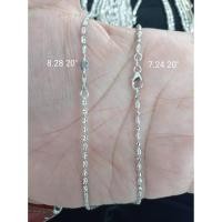 ราคา Princelyสร้อยทองคำขาวแท้18เคนำเข้าจากอิตาลีรุ่นเม็ดบีทMoonCut (3771177566)