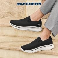 ราคา Skechers สเก็ตเชอร์ส รองเท้าผู้ชาย Men GOwalk Archfit N-Joy GOwalk Shoes - 217074-BKW - Air-Cooled Arch Fit (latest) (29588183675)