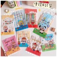 ราคา ถุงซิปล็อค เด็กสาวน้อย ซองซิปล็อค น่ารัก ลายการ์ตูน ซองใส กระเป๋าซิปล็อค กระเป๋าใส ใส่ของ ใส่แมส ใส่ขนม กันน้ำ (11819036857)
