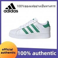 ราคา 【ของแท้ 100%】Adidas XLG รองเท้าบุรุษและสตรี รองเท้าผ้าใบทรงเตี้ยแพลตฟอร์มสีดําและสีขาวเปลือกหอย (27411402924)