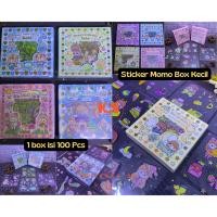 ราคา (1 กล่อง 100 ชิ้น) SMALL AESTHETIC TRANSPARENT WATERPROOF MOMO BOX STICKERS BOOK STICKERS (40055793455)
