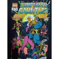 ราคา เสื้อยืด มือสอง ลายการ์ตูน MARVEL COMICS - INFINITY GAUNTLET 2XL อก 50 (14369457240)