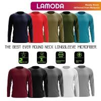 ราคา [S-2XL][Lamoda]VANESSA Microfibre เสื้อยืดคอกลมแขนยาว Fast Dry / Cool (21380144275)