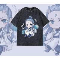 ราคา เสื้อยืดฟอก เสื้อยืด Oversize เสื้อโอเวอร์ไซส์ลายอนิเมะจีน สกรีนลายเต็มตัว ใส่เที่ยวได้ทุกวัน ผ้าคอตตอน 100% (42657029413)
