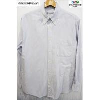 ราคา EMPORIO ARMANI แท้ เสื้อเชิ๊ตแขนยาวสปอตเทาขาว (3525353163)