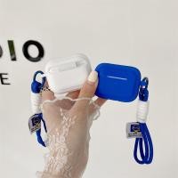 ราคา สําหรับ iphone AirPods Pro AirPods 1/2/3/4 ตารางสีน้ําเงินและสีขาว เคสหูฟังไร้สาย (18690021616)