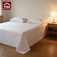 ราคา 【YOU】ผ้าปูที่นอนลายทาง ผ้าหนา 350 เส้นด้าย นุ่ม ป้องกันไรฝุ่น ผ้าปูที่นอนสไตล์โรงแรม Microtex ทนทาน ซักเครื่องได้ (50554180874)