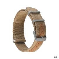 ราคา [อินเทรนด์ต้องมี] 18/20/22mm Khaki NATO G10 NATO One Piece Over One Type Cotton Canvas Strap (52308215607)