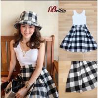 ราคา Bellita size s เซทเสื้อกล้าม+กระโปรงลายสก๊อต ผ้าดีมากๆ (6692548976)