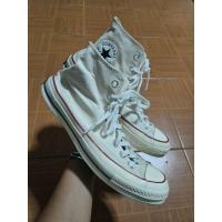 ราคา Converse All Star หุ้มข้อสีขาวครีม ไซร้ 41/26 มือสองของแท้ (47654776250)