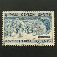 ราคา 1954 แสตมป์ซีลอน-ที่สมบูรณ์ที่ใช้ไม่ซ้ําแสตมป์-10 Cents Royal Visit Portrait Of Queen Elizabeth II (23543688940)