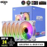 ราคา Aigo กล่องคอมพิวเตอร์ AR12PRO พัดลม PC 120 มม. RGB 4pin PWM พัดลมระบายความร้อน CPU 3pin5v พื้นที่ไม่ (51601192990)