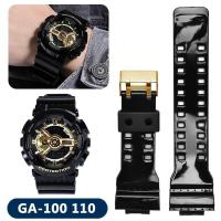 ราคา สายซิลิโคนสําหรับ G-Shock GA-100/110/140/200/400/700 800 GD-100/110/120 ผู้ชายเปลี่ยนสีดําทองหัวเข็มขัดนาฬิกา 16 มม.LPJE (42570057483)