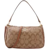 ราคา (Used like New) COACH TOP HANDLE POUCH กระเป๋าสะพายทรงพอช หนังแท้ (25353081446)