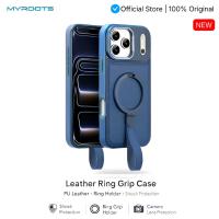 ราคา Myroots Aura Loop เคสหนังสําหรับ iPhone 17 16 15 Pro Max Air Series Casing Premium Grip Ring พร้อมสายคล้องมือและการป้องกันไฮบริด (46703992223)