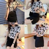 ราคา BanNicha Closet : เสื้อครอปยืดลายน้องวัวงานนำเข้า (6242924692)