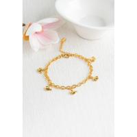 ราคา สร้อยข้อมือทองห้อยลายเล็ก ๆ เหมือนทองจริง XP-184 (6116923140)