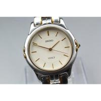 ราคา Vintage 1995 [n mint] seiko dolce 5e31-600a silver round 33mm quartz men's watch (42428966928)