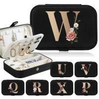 ราคา กล่องเก็บเครื่องประดับ ลิ้นชักตั้งโต๊ะ หนังPU ตัวอักษรสีทอง+ดอกไม้สีทอง อัญมณี สำหรับสร้อยคอ แหวน ต่างหู (27641779533)