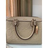 ราคา COACH F11920 MINI BENNETT SATCHEL Platinum กระเป๋าหมอนหนังแก้วสีเนื้อ ของใหม่ 100% (4586038897)