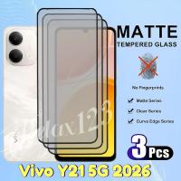 ราคา สําหรับVivo Y21 5G 3PCS Matte FrostedสําหรับVivo Y21 Y21d VIVO Y21 Y21D VivoY21 Vivo Y 21 5G 4G 2026 9Hกระจกนิรภัยป้องกันหน้าจอป้องกันลายนิ้วมือ (57557047731)