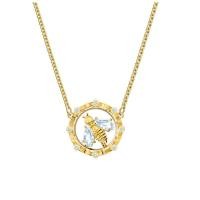 ราคา สร้อยคอ Swarovski Golden Crown หมุน Bee Ladies Swarovski Elements สร้อยคอคริสตัล (49355986115)