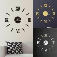 ราคา ( วินเทจ ) นาฬิกาติดผนัง DIY 3D วอลเปเปอร์ clock 3d watch acrylic wall (3175511583)