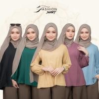 ราคา เสื้อแขนยาวแฟชั่นมุสลิม งานสม็อคแขน ทรงคอวี ตีเกร็ดข้าง สวมใส่สบาย ด้วยเนื้อผ้าสลาฟ DG46วาริสมุสลิม (25338938708)