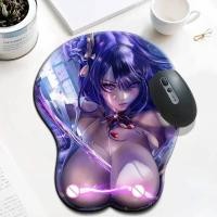 ราคา Gaming Raiden Shogun Eula Keqing อะนิเมะสาว Big Oppai Breast 3D แผ่นรองเมาส์พร้อมสายรัดข้อมือซิลิโคนนุ่ม (40303302303)