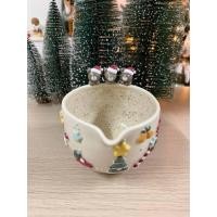 ราคา [Handmade] Chawan ถ้วยชงมัทฉะ ลายน้องหมี 3 ตัว Xmas (47703541575)