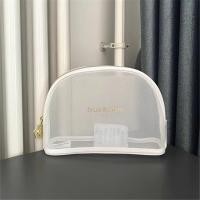 ราคา Guerlain White Double-Layer Gauze Grid กระเป๋าเครื่องสําอางแบบพกพา Simple Toiletry Bag Organizing Storage Visible กระเป๋าโปร่งใส (43777769119)